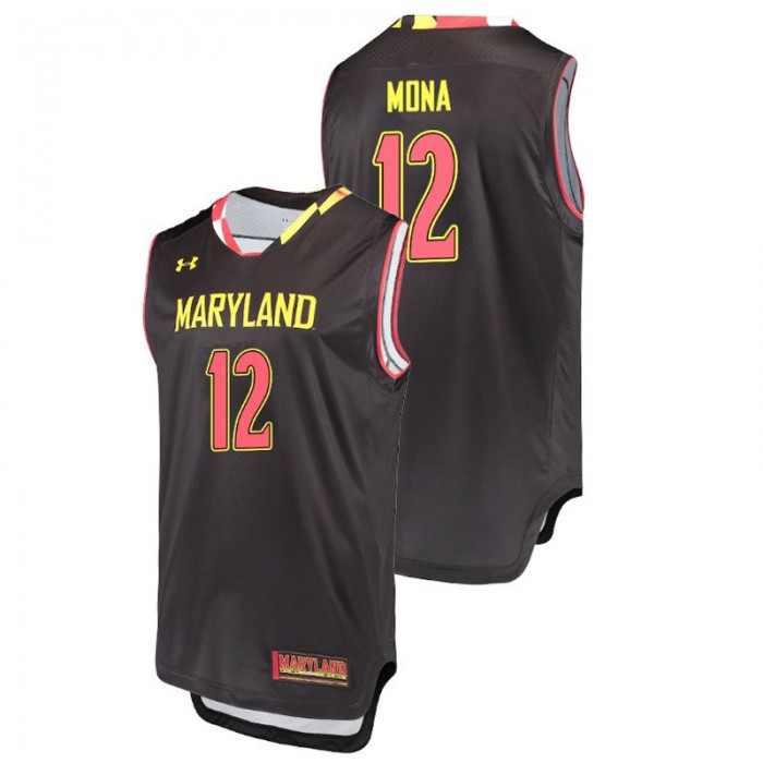 Maryland Terrapins College Basketball Black Reese Mona Replica Jersey