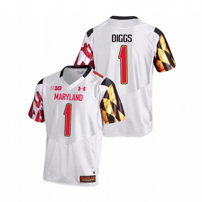 Stefon Diggs Maryland Terrapins College Football White Game Jersey
