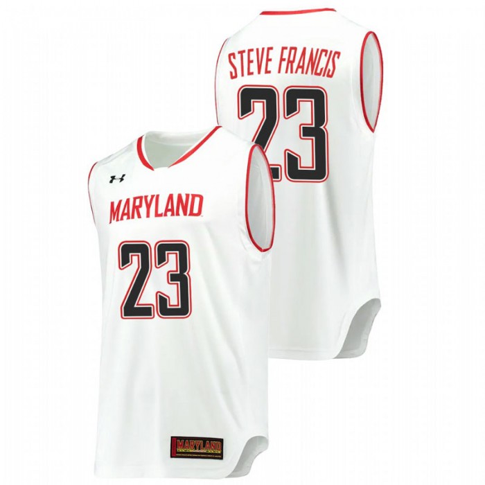 Maryland Terrapins Steve Francis Hardwood Classics Basketball Jersey White For Men