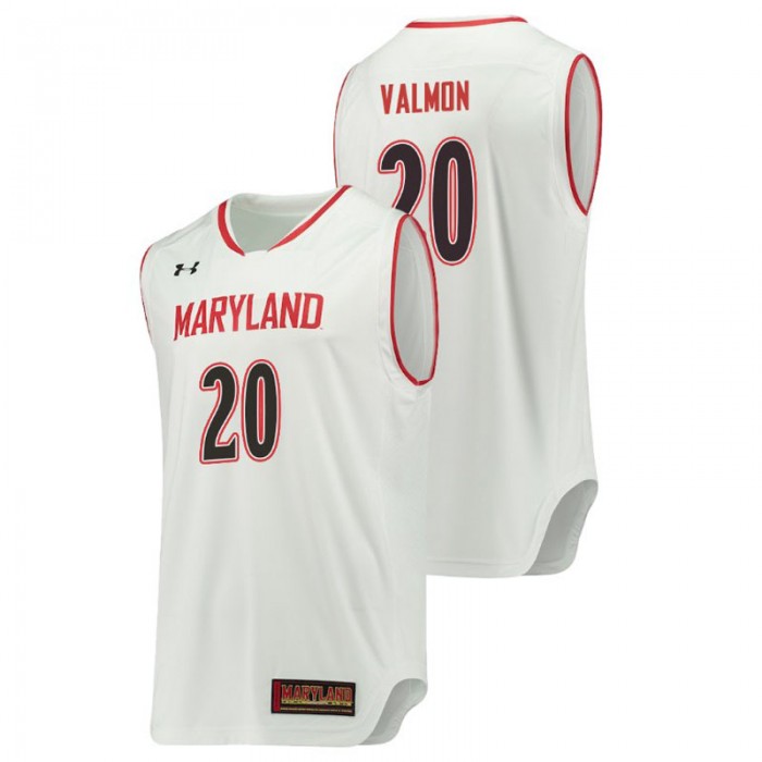Maryland Terrapins College Basketball White Travis Valmon Replica Jersey