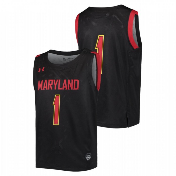 Youth Maryland Terrapins Black Under Armour Replica Jersey