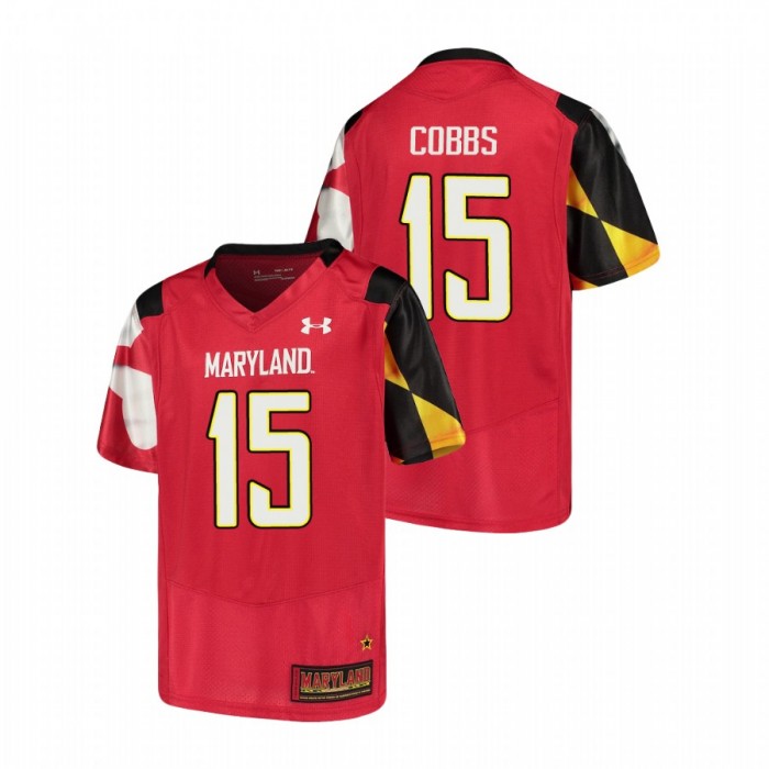 Maryland Terrapins Brian Cobbs Replica Football Jersey Youth Red