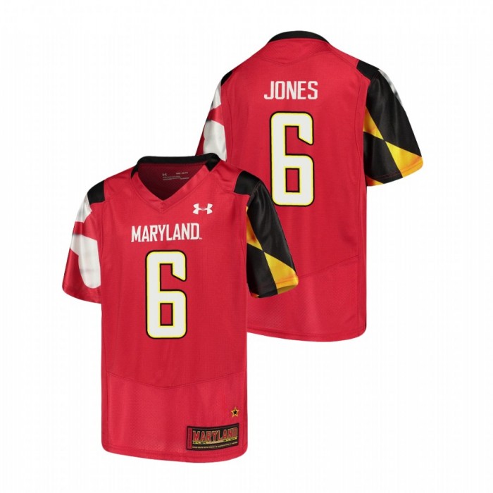 Maryland Terrapins Jeshaun Jones Replica Football Jersey Youth Red