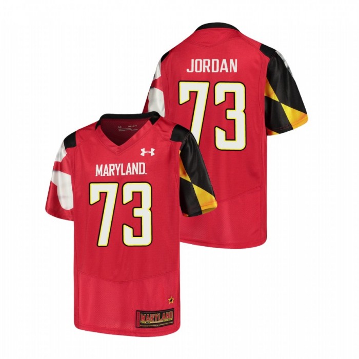 Maryland Terrapins Johnny Jordan Replica Football Jersey Youth Red