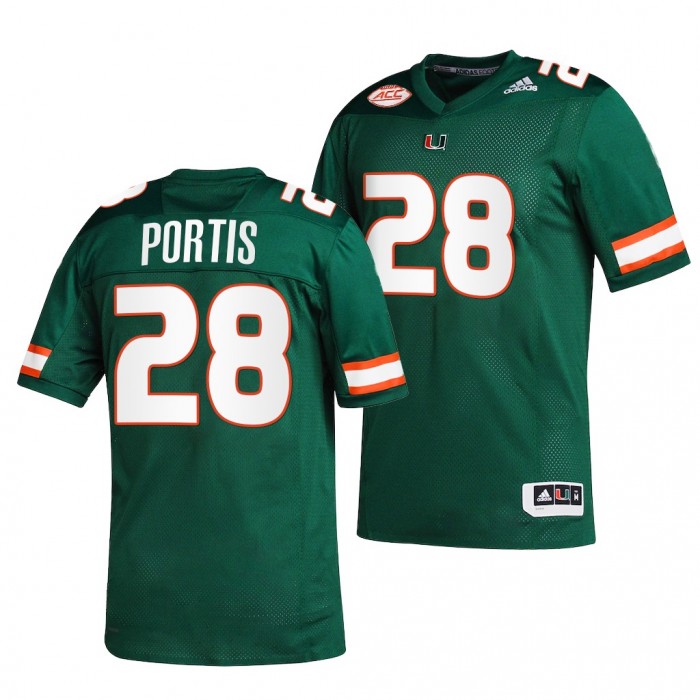 2001 Miami Hurricanes Clinton Portis The Greatest College Football Team Jersey Green