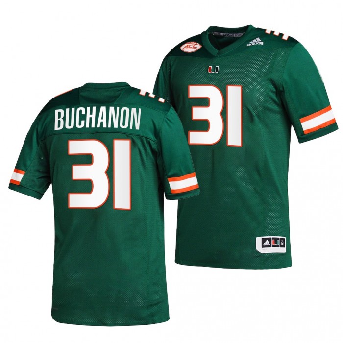 2001 Miami Hurricanes Phillip Buchanon The Greatest College Football Team Jersey Green