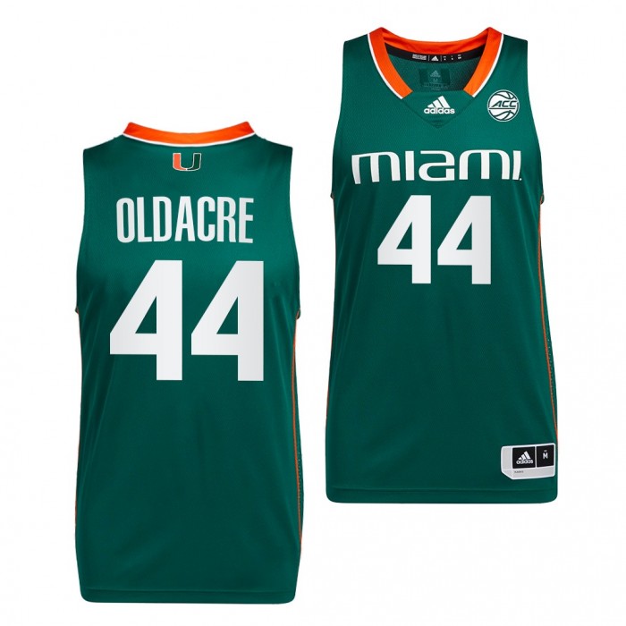 Miami Hurricanes Kyla Oldacre #44 Green College Basketball Uniform Jersey