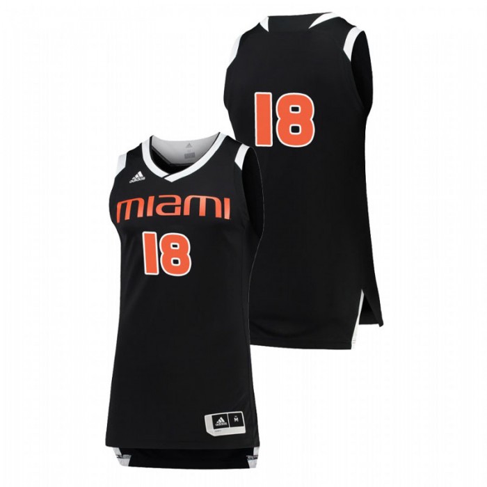 Miami Hurricanes College Basketball Black White Chase Jersey For Men