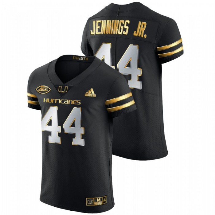 Bradley Jennings Jr. Miami Hurricanes Golden Edition Authentic Black Jersey For Men