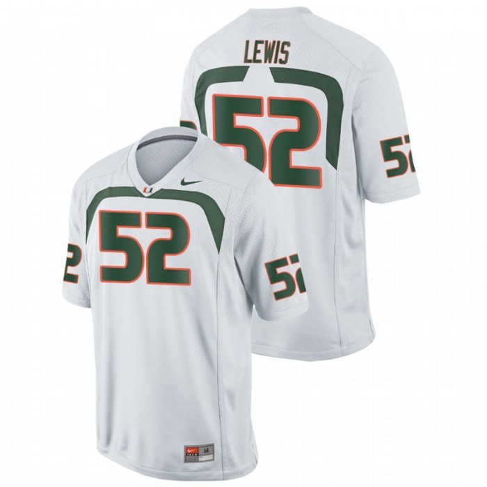 Ray Lewis Miami Hurricanes Game White College Football Jersey