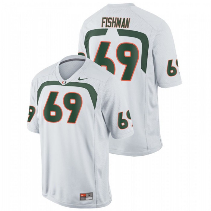 Sam Fishman Miami Hurricanes Game White College Football Jersey