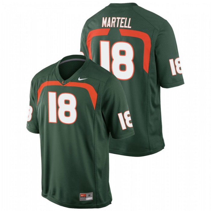 Tate Martell Miami Hurricanes Game Green College Football Jersey