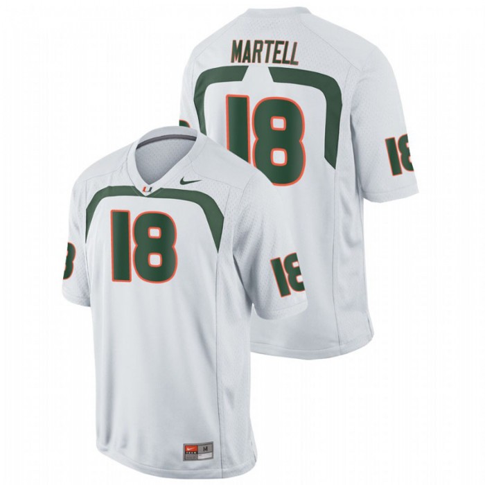 Tate Martell Miami Hurricanes Game White College Football Jersey