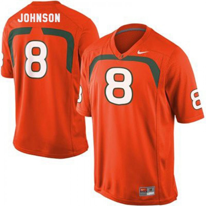 Miami Hurricanes #8 Duke Johnson Orange Football Youth Jersey