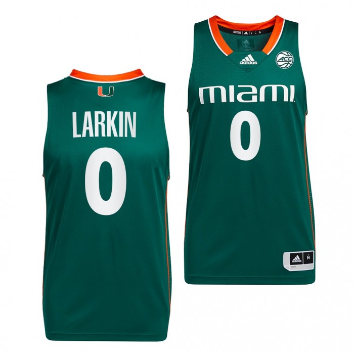 Miami Hurricanes Shane Larkin #0 Green College Basketball Uniform Alumni Jersey