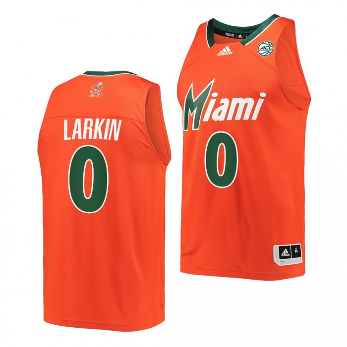 Shane Larkin #0 Miami Hurricanes Reverse Retro Alumni Basketball Orange Jersey