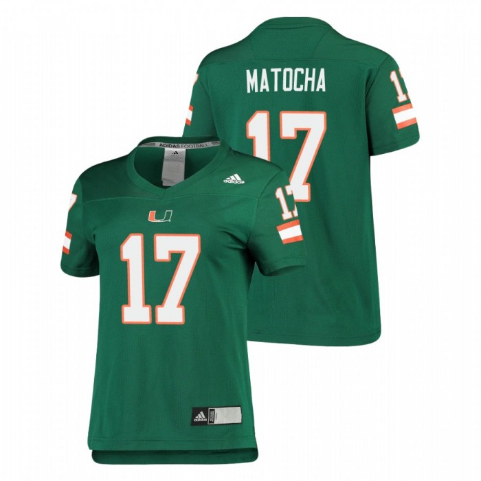 Miami Hurricanes Peyton Matocha Replica Football Jersey Women's Green
