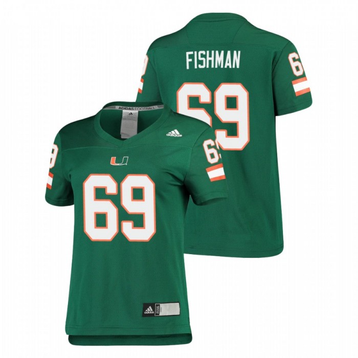 Miami Hurricanes Sam Fishman Replica Football Jersey Women's Green