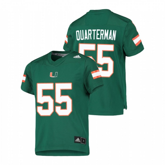 Miami Hurricanes Shaquille Quarterman College Football Replica Jersey Youth Green