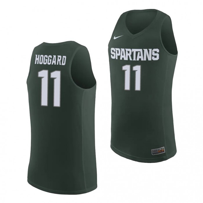 Michigan State Spartans A.J. Hoggard #11 Green Basketball Jersey Replica Shirt
