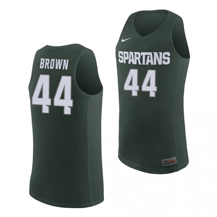 Michigan State Spartans Gabe Brown #44 Green Basketball Jersey Replica Shirt