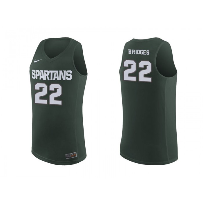 Male Miles Bridges Michigan State Spartans Green NCAA Basketball The Best Combos Jersey