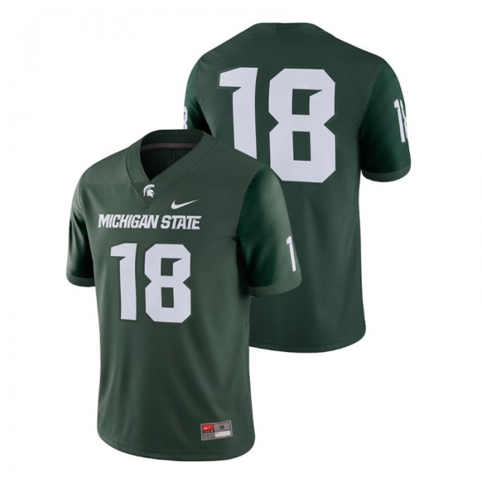 Men's Michigan State Spartans Green College Football 2018 Game Jersey