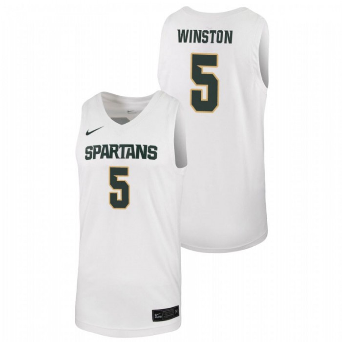 Michigan State Spartans Cassius Winston Jersey College Basketball White Replica For Men