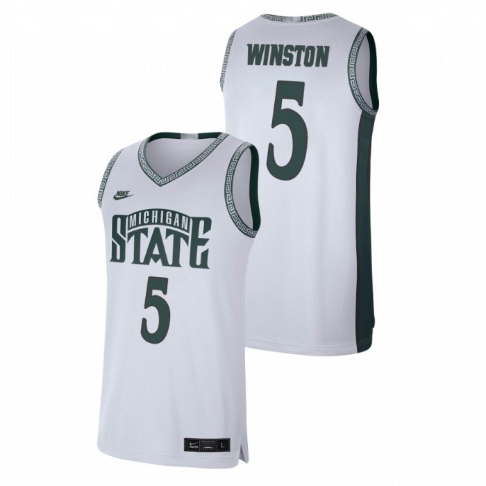Michigan State Spartans Retro Basketball Cassius Winston Limited Jersey White For Men