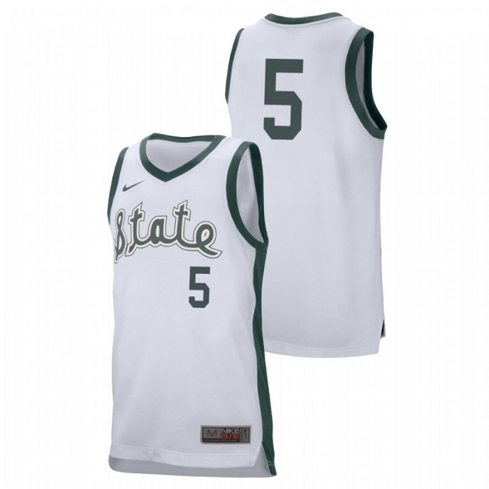 Michigan State Spartans College Basketball White Cassius Winston Retro Performance Jersey For Men