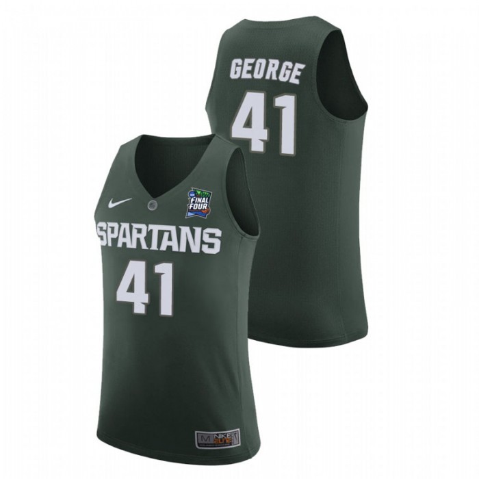 Men's Michigan State Spartans Conner George 2019 Final-Four Green Jersey