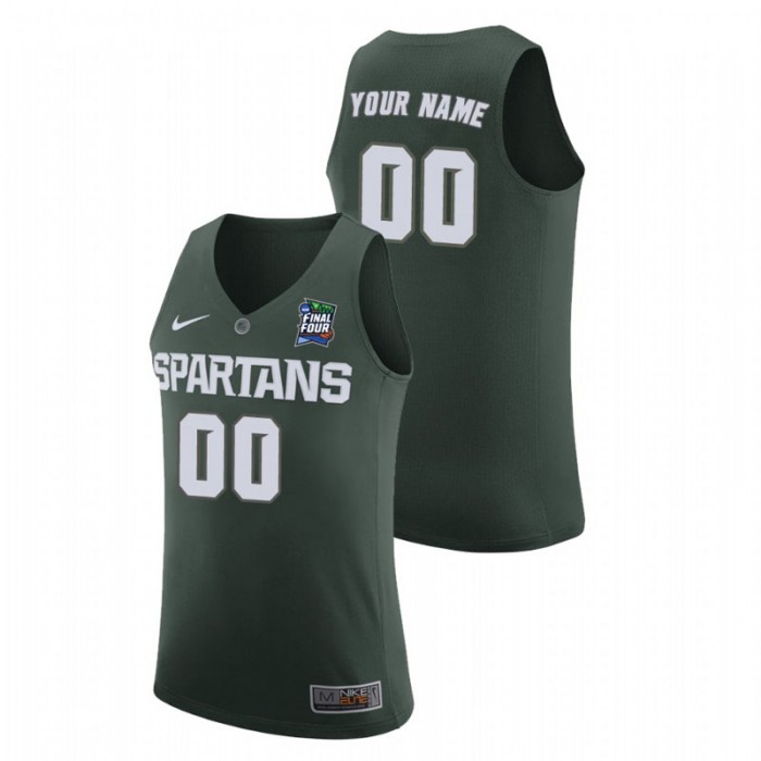 Men's Michigan State Spartans Custom 2019 Final-Four Green Jersey