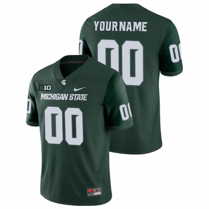 Custom Michigan State Spartans College Football Green Game Jersey