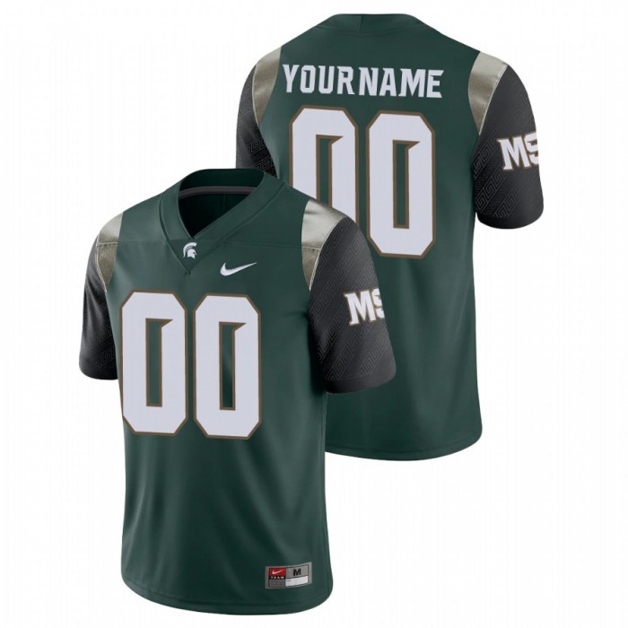 Michigan State Spartans Custom Limited Jersey For Men Green