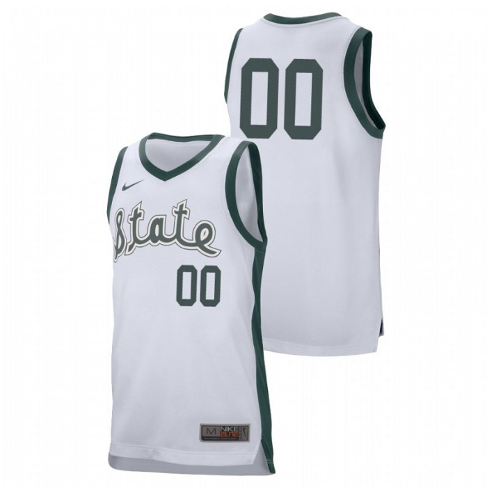 Michigan State Spartans College Basketball White Custom Retro Performance Jersey For Men