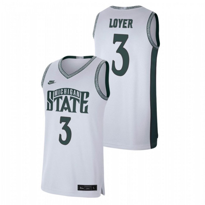 Michigan State Spartans Retro Basketball Foster Loyer Limited Jersey White For Men