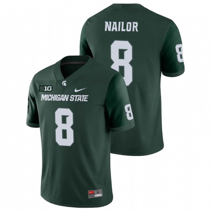 Jalen Nailor Michigan State Spartans College Football Green Game Jersey
