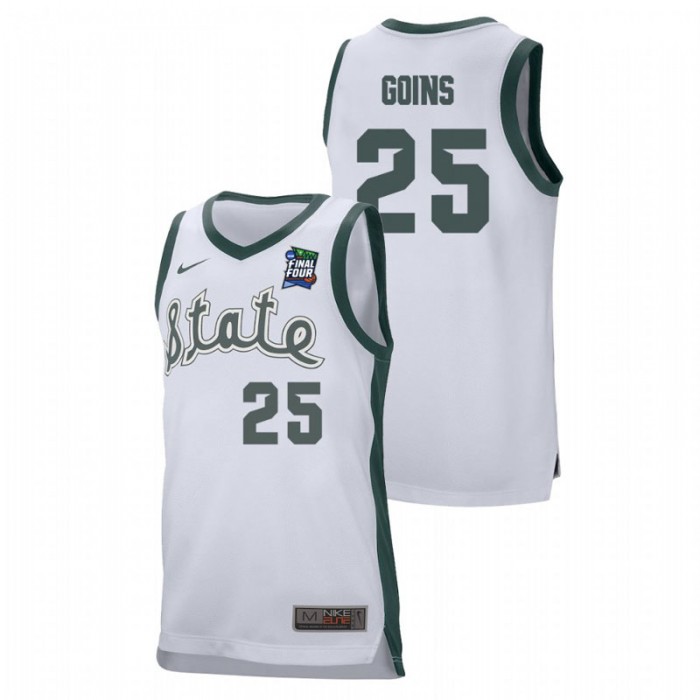 Men's Michigan State Spartans Kenny Goins 2019 Final-Four Retro Performance White Jersey