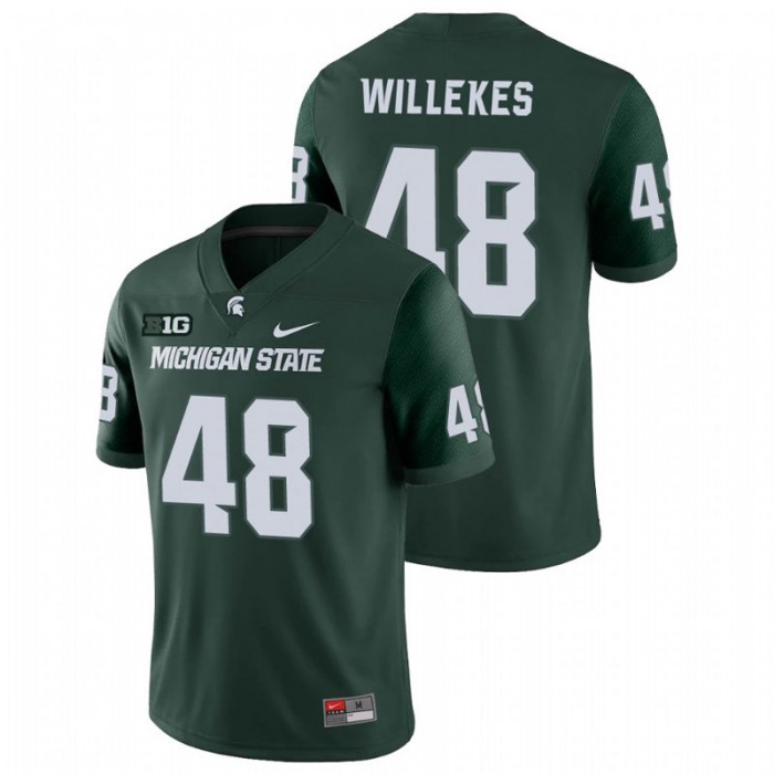 Kenny Willekes Michigan State Spartans College Football Green Game Jersey