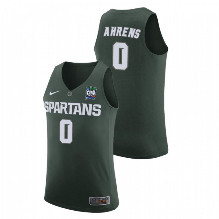 Men's Michigan State Spartans Kyle Ahrens 2019 Final-Four Green Jersey
