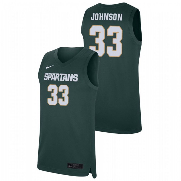 Michigan State Spartans Replica Magic Johnson College Basketball Jersey Green For Men