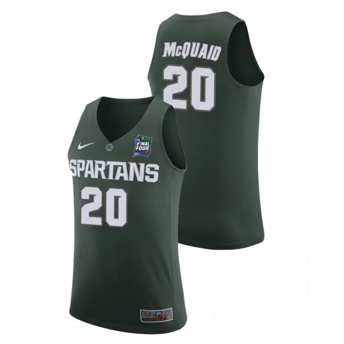 Men's Michigan State Spartans Matt McQuaid 2019 Final-Four Green Jersey