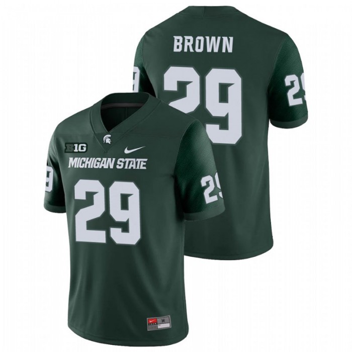 Shakur Brown Michigan State Spartans College Football Green Game Jersey