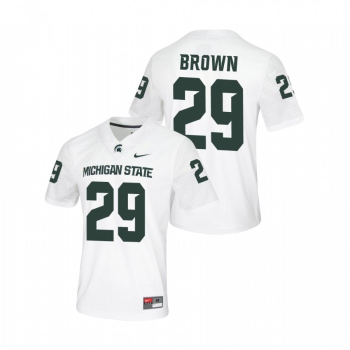 Shakur Brown Michigan State Spartans Untouchable Game White Jersey For Men