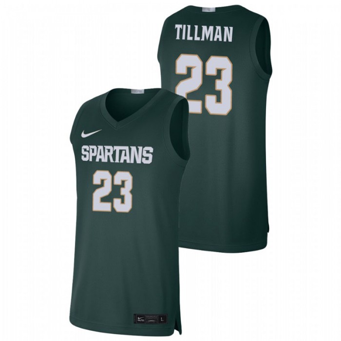 Michigan State Spartans Xavier Tillman Jersey College Baketball Green Alumni Limited For Men