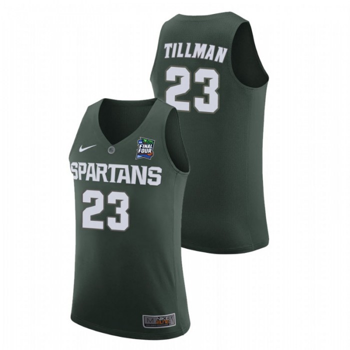Men's Michigan State Spartans Xavier Tillman 2019 Final-Four Green Jersey