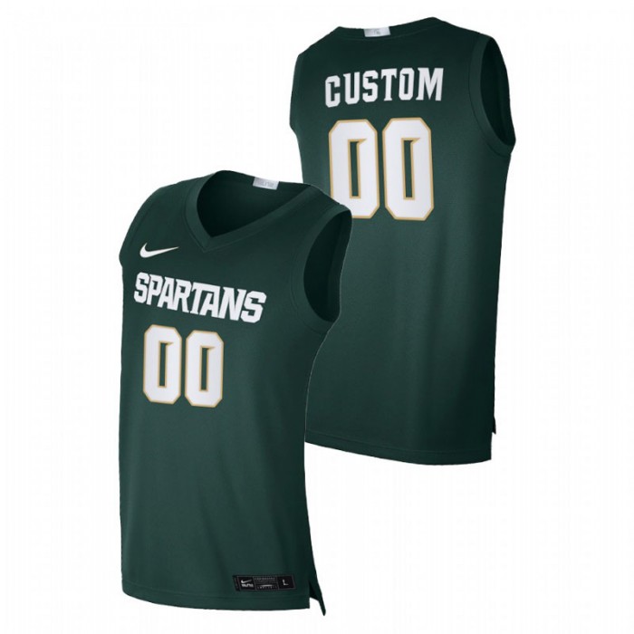 Michigan State Spartans Alumni Limited Custom College Basketball Jersey Green Men