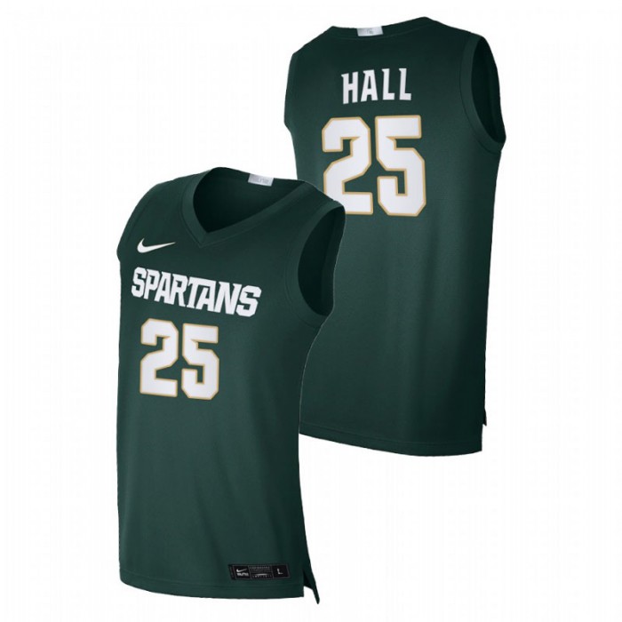 Michigan State Spartans Alumni Limited Malik Hall College Basketball Jersey Green Men