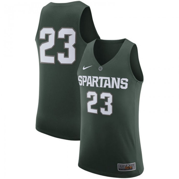 Michigan State Spartans #23 Green Basketball For Men Jersey