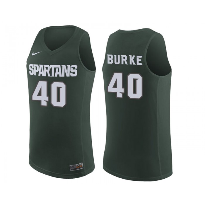 Braden Burke Green College Basketball Michigan State Spartans Jersey